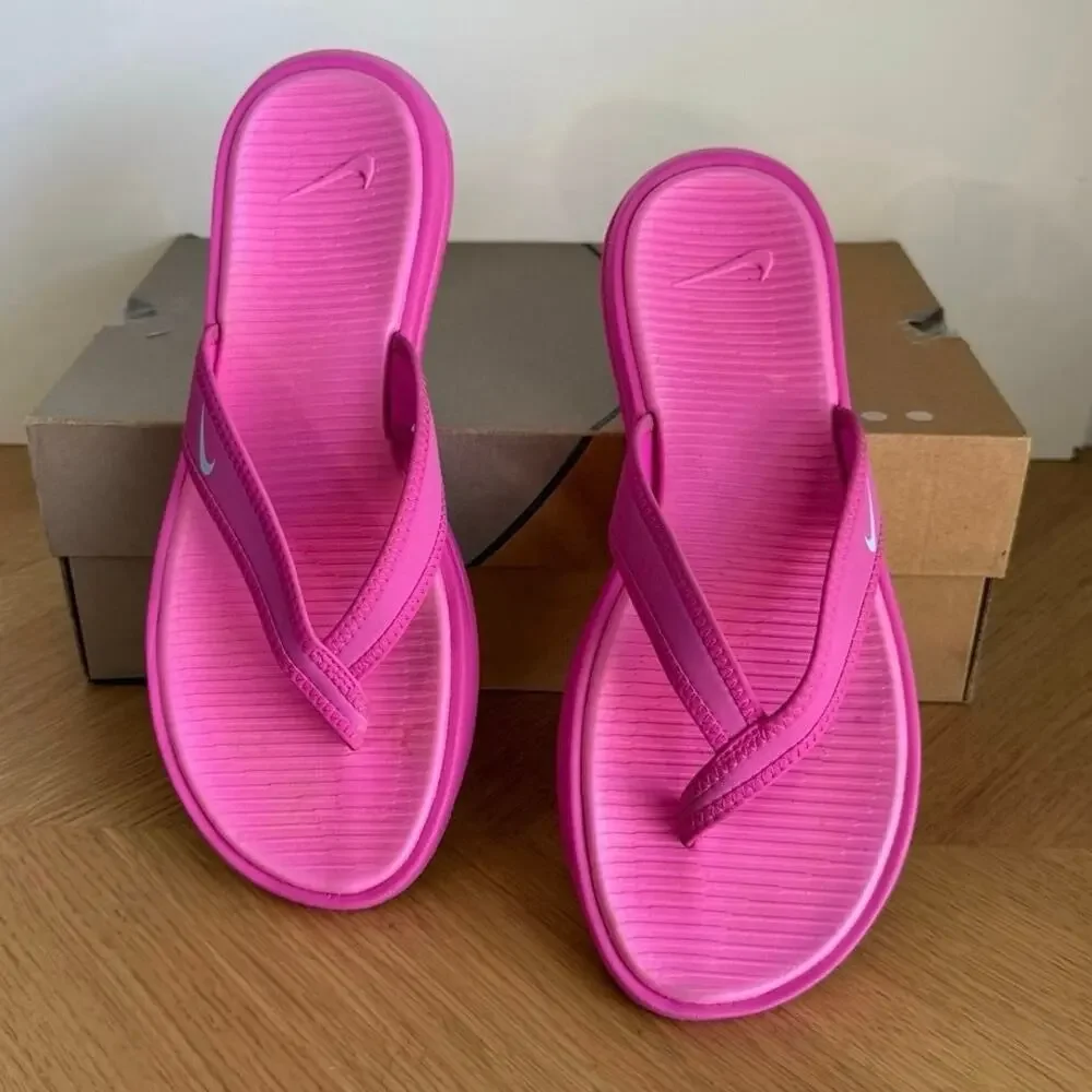 Nike Ultra Celso ‘Hot Pink’ Women Slides Flip Flops - SZ 9 - Picture 3 of 9